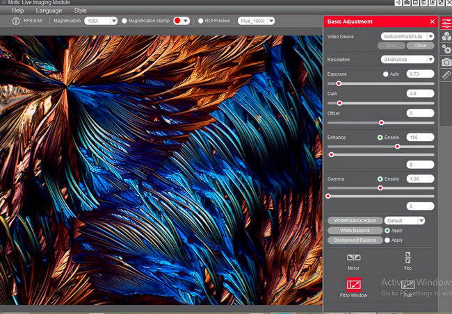 MOTIC IMAGES PLUS成像軟件截圖
