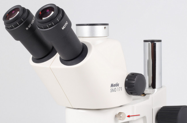 ▲麥克奧迪體視顯微鏡SMZ171觀察筒拆解示意圖
